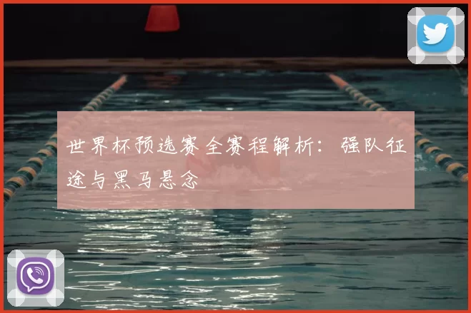 世界杯预选赛全赛程解析：强队征途与黑马悬念