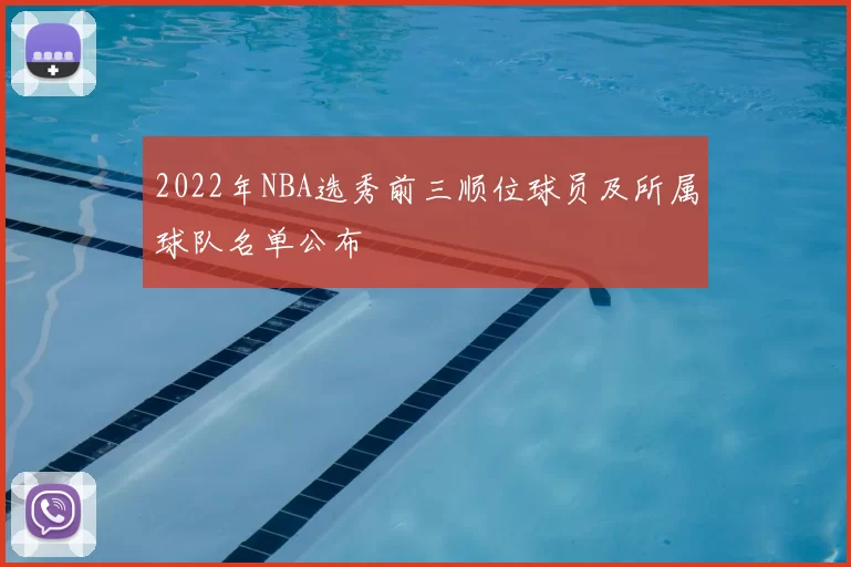 2022年NBA选秀前三顺位球员及所属球队名单公布